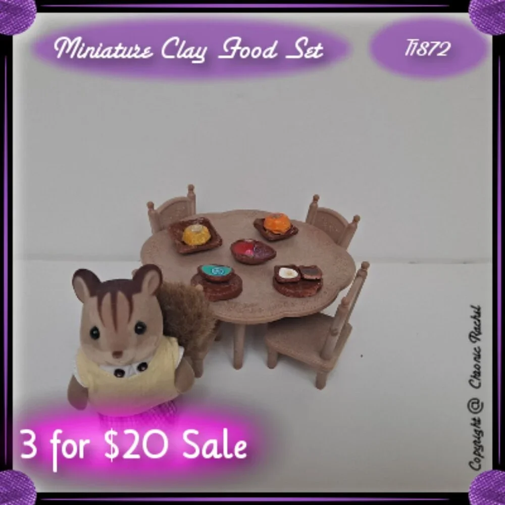 5-Piece Brown Glued-Together Dessert Set